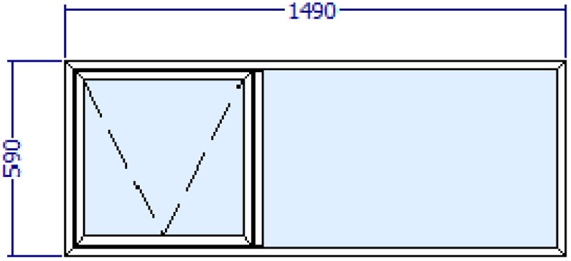 Crealco Swift 30.5 Window 590x1490