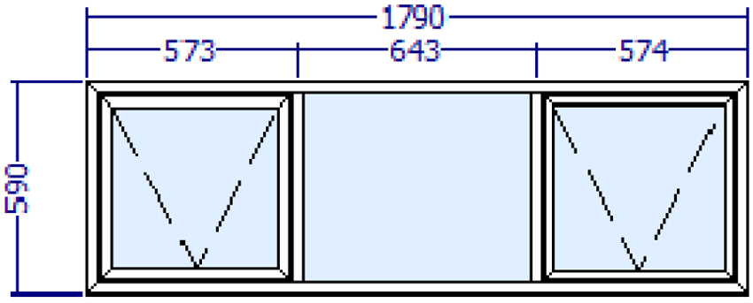 Crealco Swift 30.5 Window 590x1790