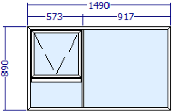 Crealco Swift 30.5 Window 890x1490