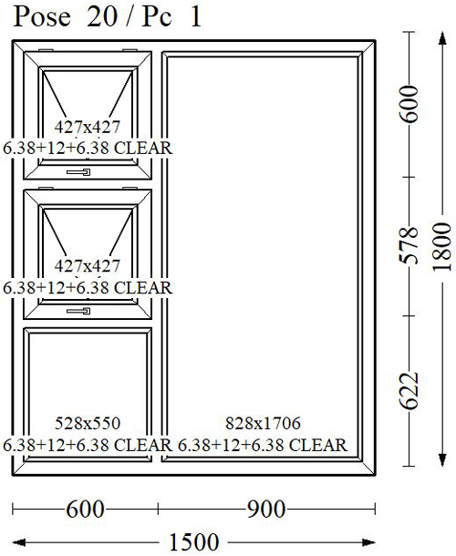 Everest Max Colour Double Glass 1500x1800