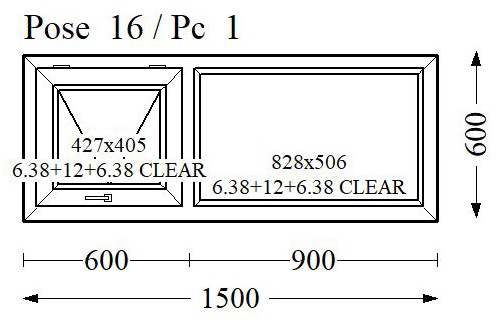 Everest Max Colour Double Glass 1500x600