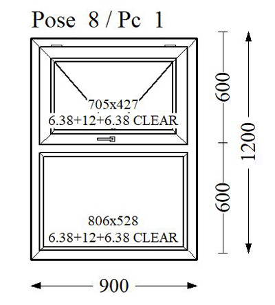 Everest Max Colour Double Glass 900x1200