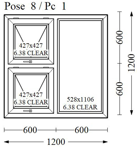 Everest Max White Single Glass 1200x1200