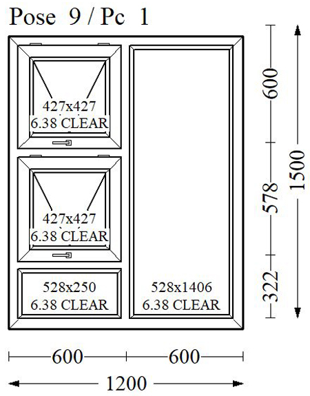 Everest Max White Single Glass 1200x1500
