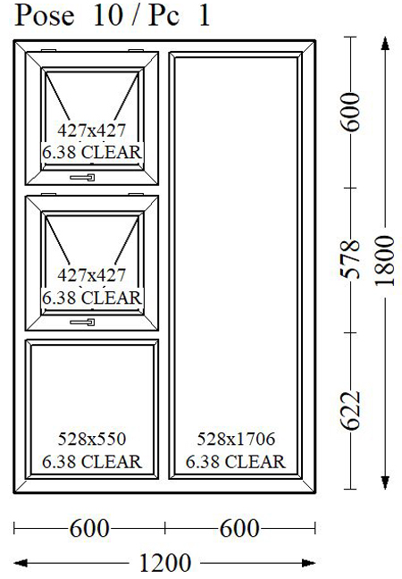 Everest Max White Single Glass 1200x1800