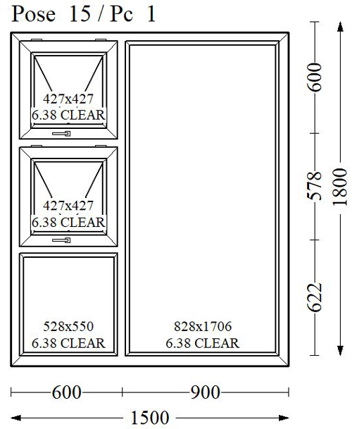 Everest Max Colour Single Glass 1500x1800