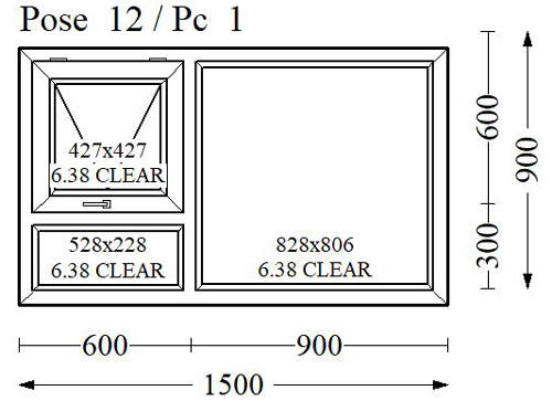 Everest Max Colour Single Glass 1500x900