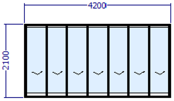 Vistafold Sliding Folding Door 2100x4200